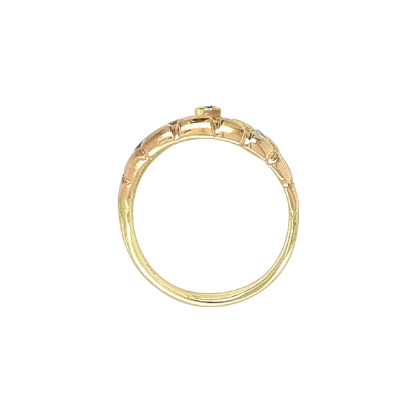Nhẫn vàng đính zircon làm từ vàng kết hợp
