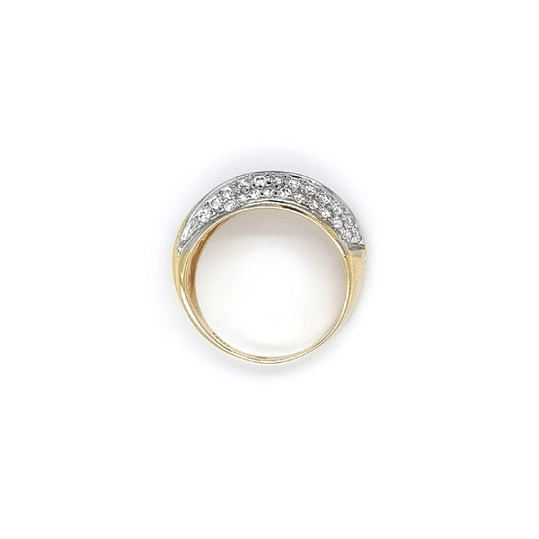 Nhẫn kết hợp vàng và zirconia