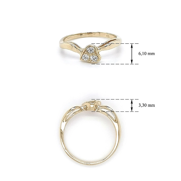 Nhẫn vàng đính đá zircon