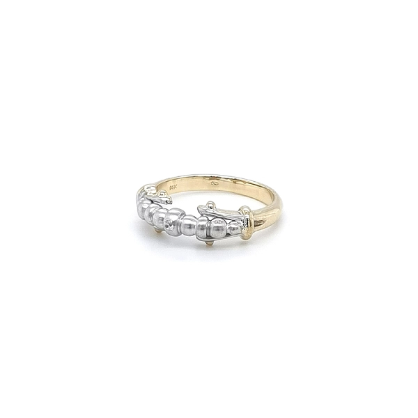 Nhẫn đính đá zircon làm từ vàng kết hợp