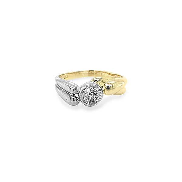 Nhẫn vàng đính đá zircon làm từ vàng kết hợp