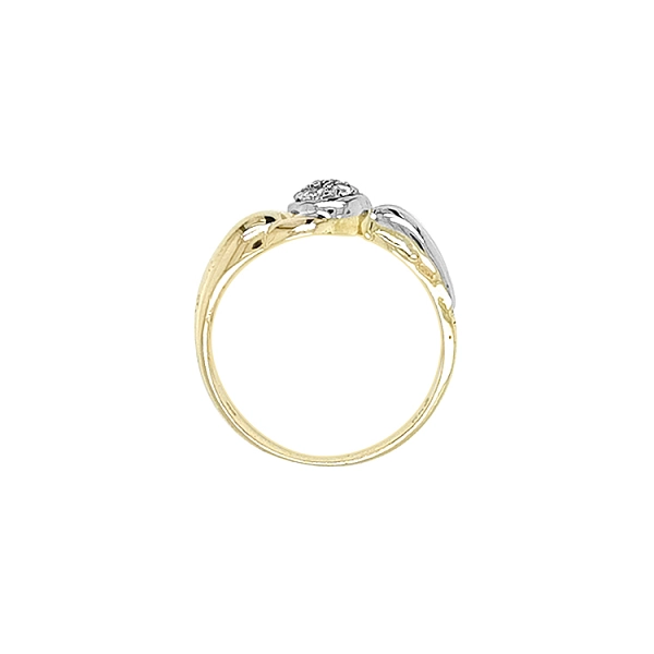 Nhẫn vàng đính đá zircon làm từ vàng kết hợp
