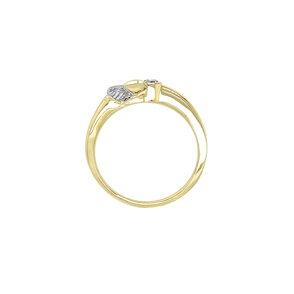 Nhẫn vàng đính đá zircon làm từ vàng kết hợp