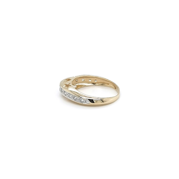 Nhẫn kết hợp vàng và zirconia