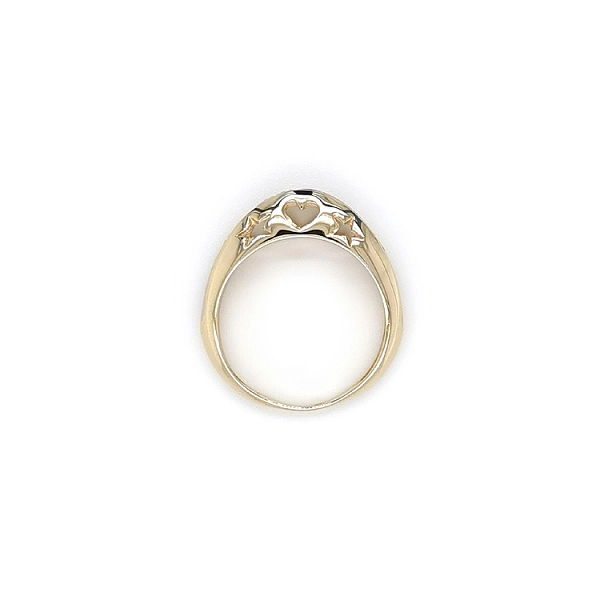 Nhẫn kết hợp vàng và zirconia