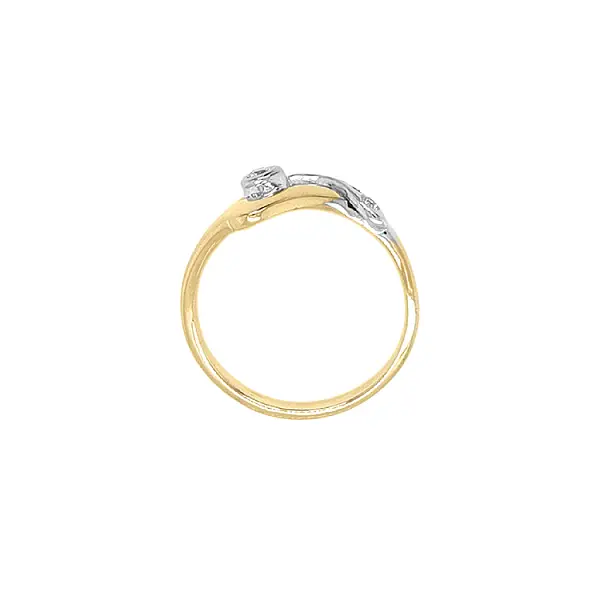 Nhẫn vàng đính đá zircon làm từ vàng kết hợp