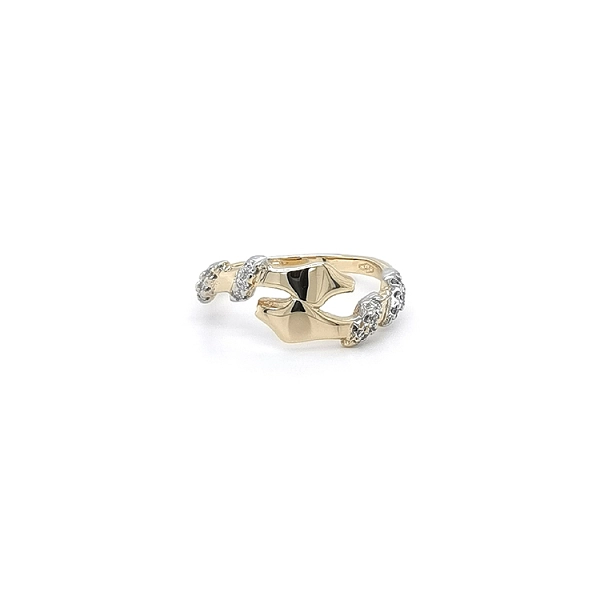 Nhẫn kết hợp vàng và zirconia