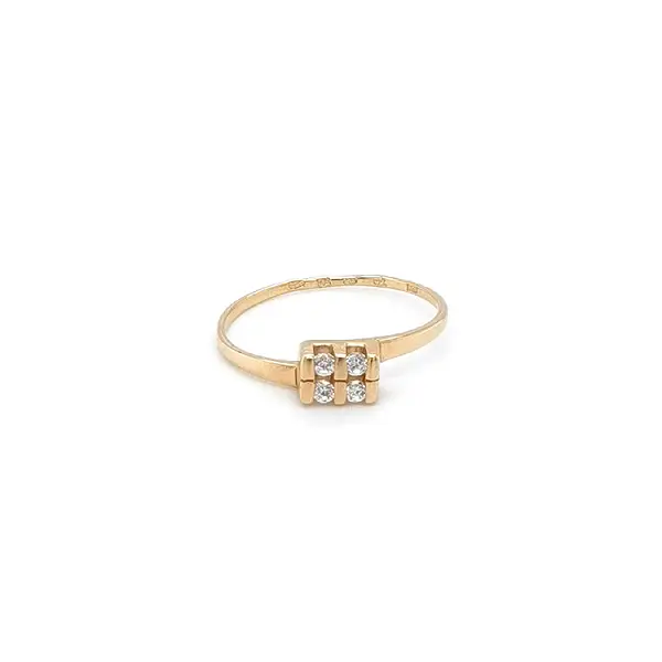 Nhẫn nữ vàng đính đá zircon