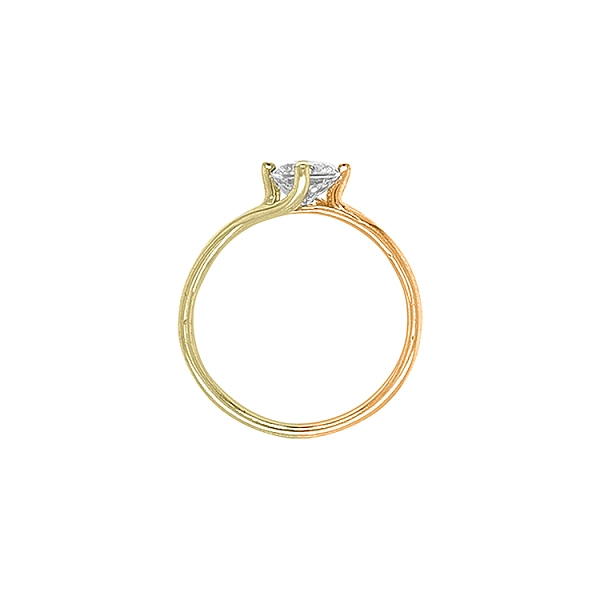 Nhẫn đính hôn bằng vàng với đá zircon