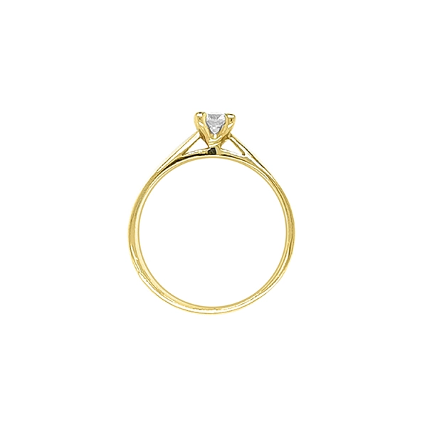 Nhẫn đính hôn bằng vàng với đá zircon