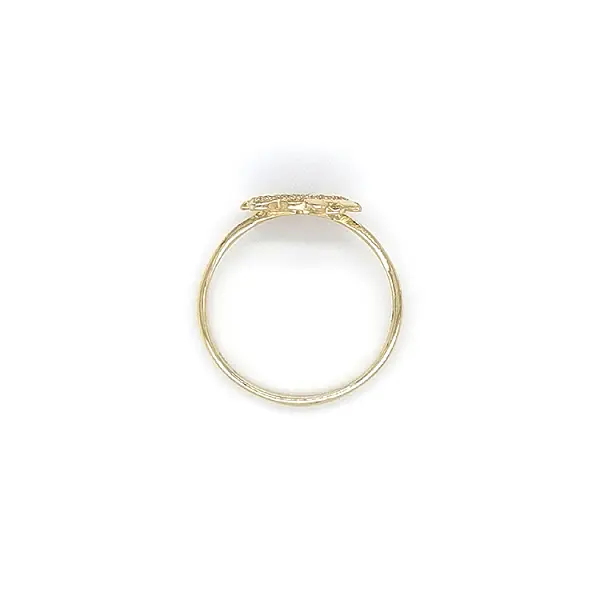 Nhẫn vàng Hello Kitty đính đá zircon