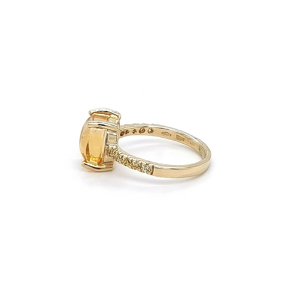 Nhẫn vàng đính đá citrine
