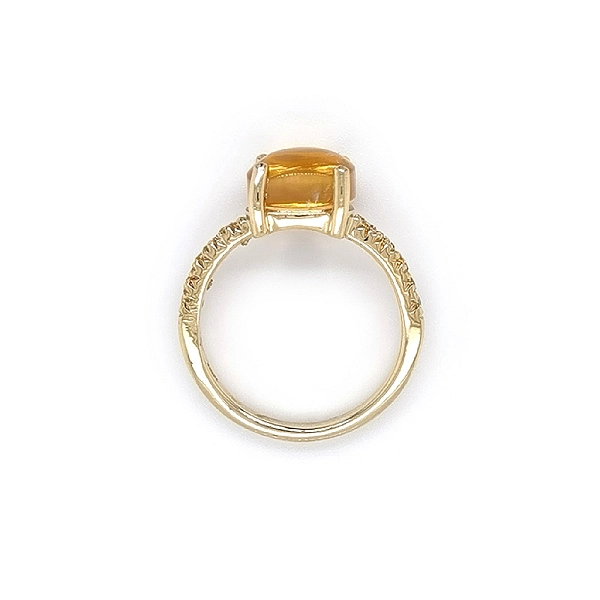 Nhẫn vàng đính đá citrine