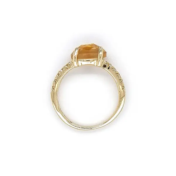 Nhẫn vàng đính đá citrine