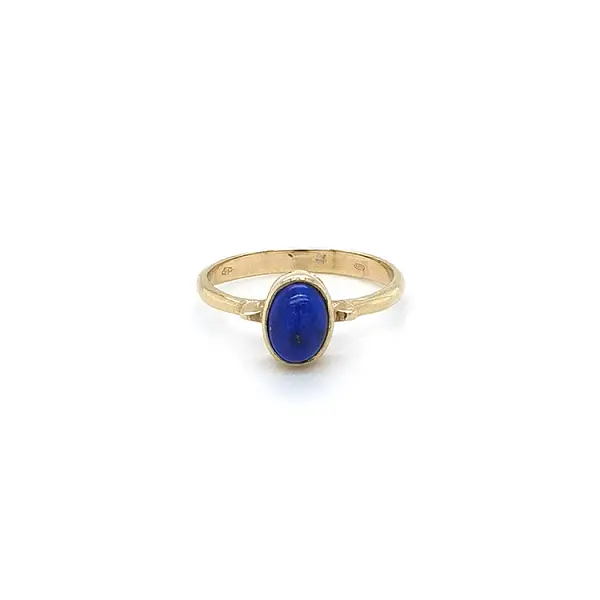 Nhẫn vàng đính đá lapis lazuli