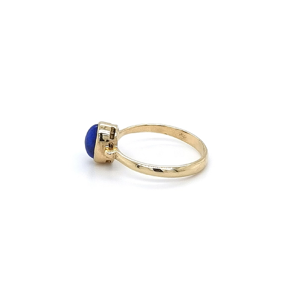 Nhẫn vàng đính đá lapis lazuli