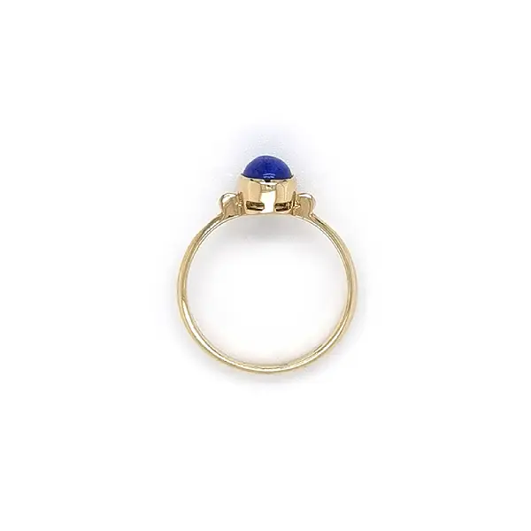 Nhẫn vàng đính đá lapis lazuli