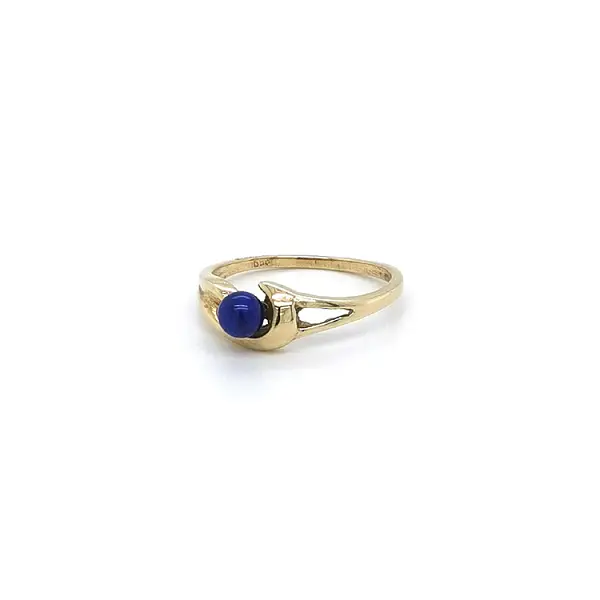 Vòng cổ vàng với đá lapis lazuli