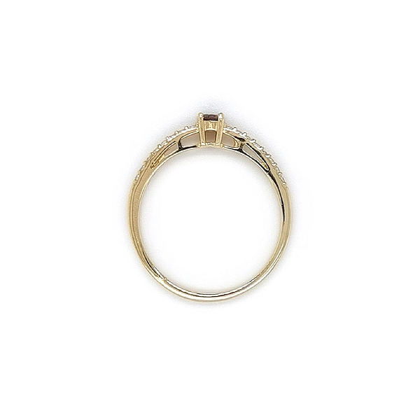 Nhẫn vàng với đá Záhněda và Zircon