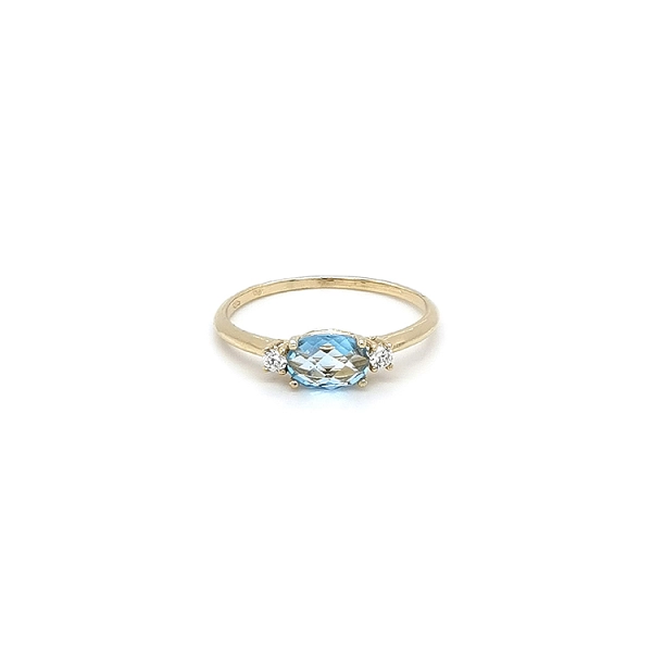 Nhẫn vàng đính đá topaz