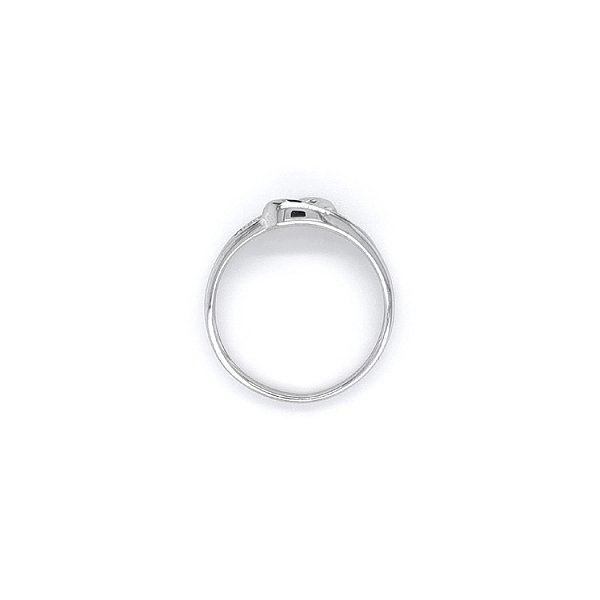 Nhẫn vàng trắng đính đá zircon trắng