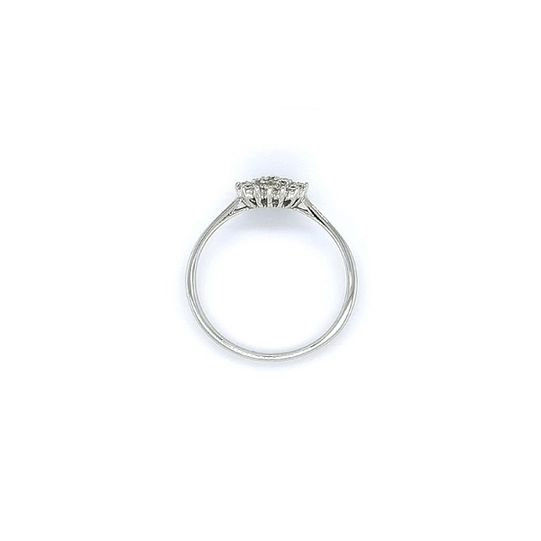 Nhẫn vàng trắng đính đá zircon trắng