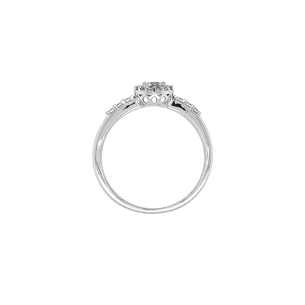 Nhẫn đính hôn bằng vàng với đá zircon