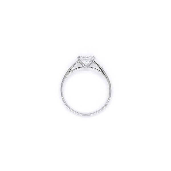 Nhẫn đính hôn bằng vàng trắng và zircon