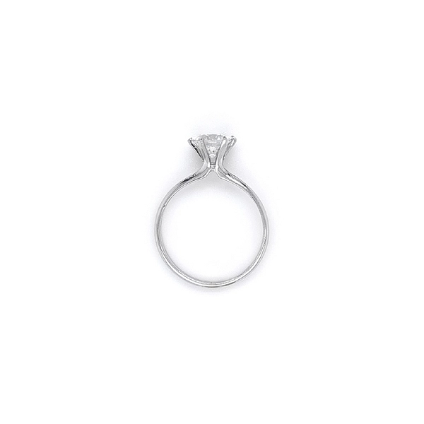 Nhẫn đính hôn bằng vàng trắng và zircon