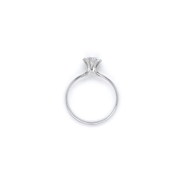 Nhẫn đính hôn bằng vàng trắng và zircon
