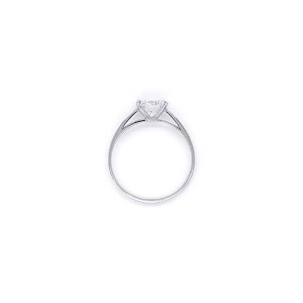 Nhẫn đính hôn bằng vàng trắng và zircon