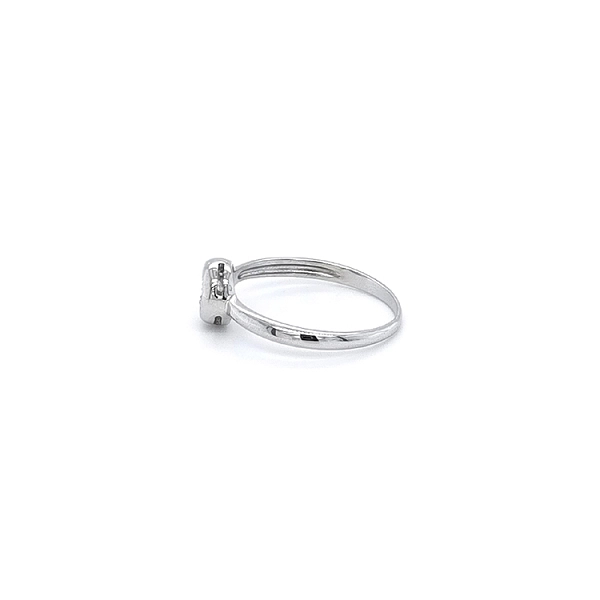 Nhẫn đính hôn bằng vàng trắng và zircon