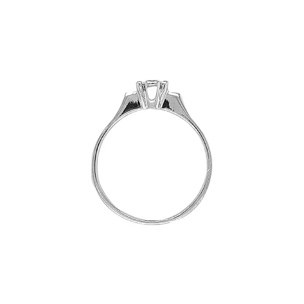 Nhẫn đính hôn bằng vàng với đá zircon