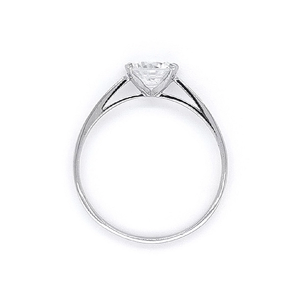 Nhẫn đính hôn bằng vàng trắng và zircon