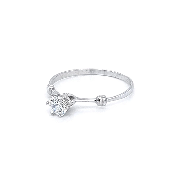Nhẫn đính hôn bằng vàng trắng và zircon