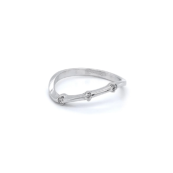 Nhẫn vàng trắng đính đá zircon