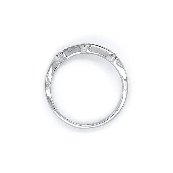 Nhẫn vàng trắng đính đá zircon