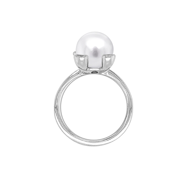 Nhẫn vàng đính ngọc trai và đá zircon