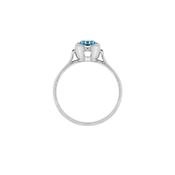 Nhẫn vàng đính đá xanh