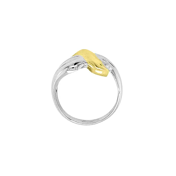 Nhẫn vàng đính đá zircon làm từ vàng kết hợp