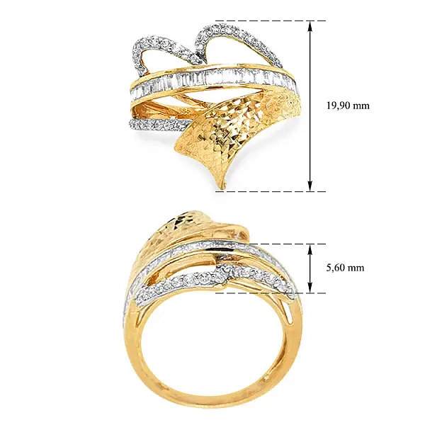 Nhẫn vàng đính đá zircon
