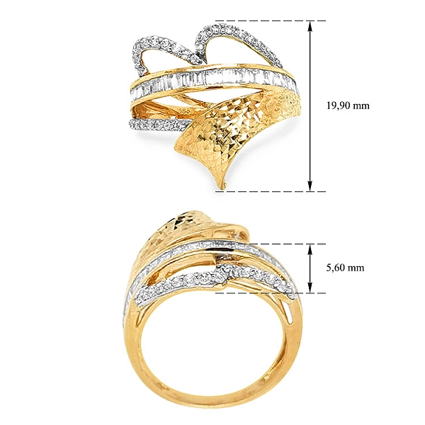 Nhẫn vàng đính đá zircon