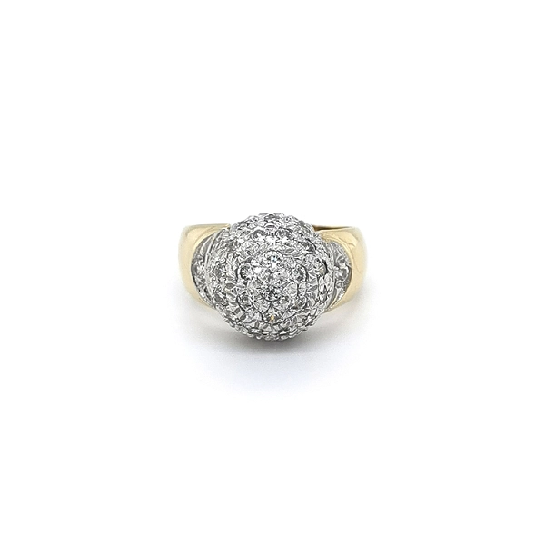 Nhẫn đính đá zirconia kết hợp vàng