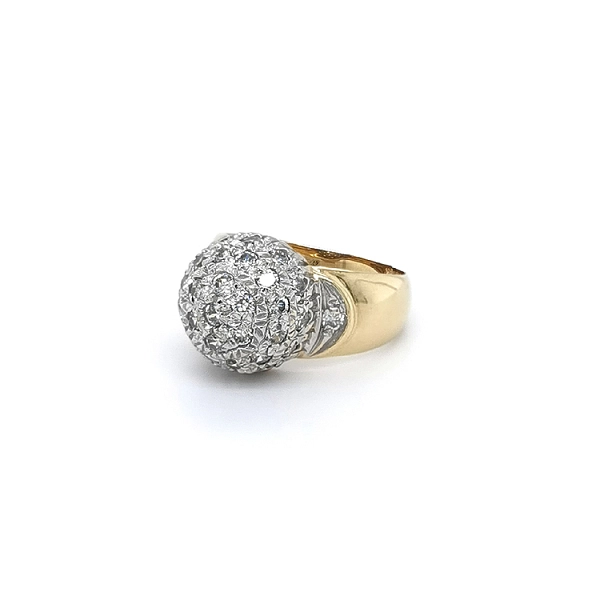 Nhẫn đính đá zirconia kết hợp vàng