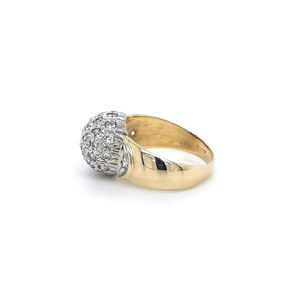 Nhẫn đính đá zirconia kết hợp vàng