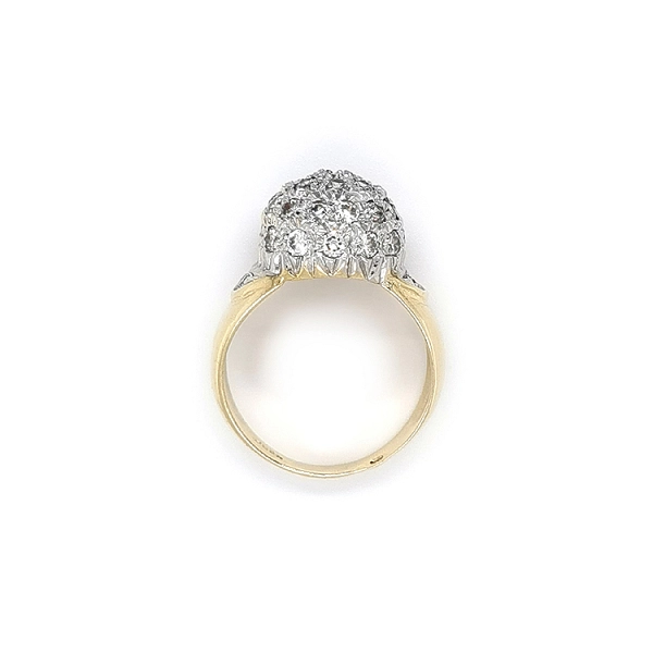 Nhẫn đính đá zirconia kết hợp vàng