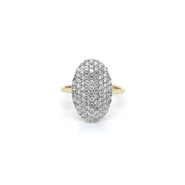 Nhẫn nữ đính đá zircon làm từ vàng kết hợp