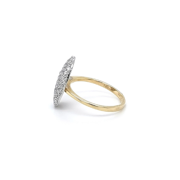 Nhẫn nữ đính đá zircon làm từ vàng kết hợp