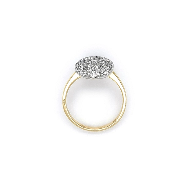 Nhẫn nữ đính đá zircon làm từ vàng kết hợp