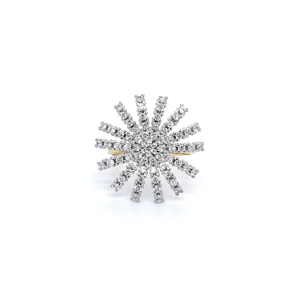 Nhẫn kết hợp vàng và zirconia